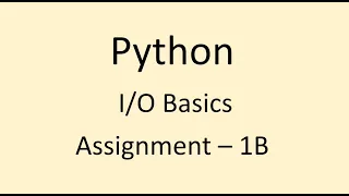Assignment - 1B Basics Python NxtWave CCBP