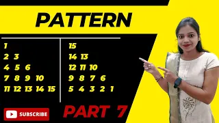 Pattern in java Triangle pattern Number Pattern Pattern by using nested loop Pattern Part 7