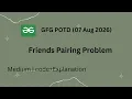 GFG POTD Friends Pairing Problem Recursion DP Iterative C Count Friends Pairings