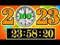 Practice 100 Seconds Countdown From23 58 20 to midnight Happy New Year 2024 Remix BBC News2024 Ver 2