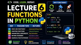 LECTURE 6 - FUNCTIONS IN PYTHON