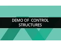 Demo of Control Structures Loops and MethodsUsing Control Loops in C C Tutorial for Beginners