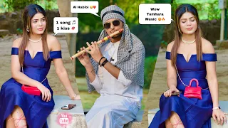 Dubai Sheikh Prank ( अल - हबीबी ) On a Cute Girl 😍 In Public With Flute X Guitar @FluteArmy