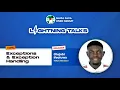 Exception Handling session with Ifeoluwa Olujobi
