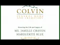 Colvin Funeral Home Youtube RTMP - Ms Jamille Chavon Blue