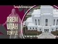 Orem Utah Temple on a summer night by drone on June 30 2023
