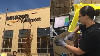 Inside An Amazon Fulfillment Warehouse During The Busy Holiday Season