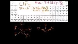 VSEPR Molecular Geometry Example 2 ClF5