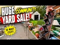 HUGE COMMUNITY YARD SALE Shop Along With Me At Yard Sales