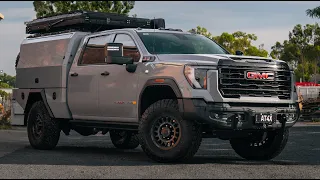 2024 GMC 2500 AT4X Off Track Concepts Chassis mount canopy Ultimate in vehicle camping