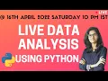 Live data analysis project Announcement data analysis using python Live 16th April