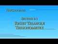 Precalculus Online - Section 8 1