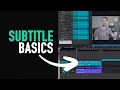 Avid Crash Course How to create Subtitles SubCap - Avid Media Composer Tutorial