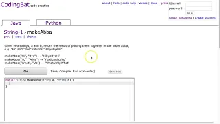 Codingbat - makeAbba Java