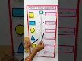 shapes and formulas Maths working model - shorts