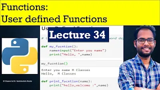 User-Defined Functions in Python Define own Functions in python Python for Beginners