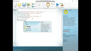 Small Basic - Program To Add Numbers