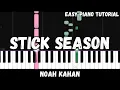 Download Lagu Noah Kahan - Stick Season (Easy Piano Tutorial)