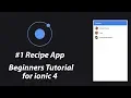 Recipe App Beginners Tutorial for ionic 4