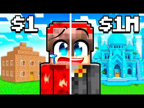 Video Thumbnail: Upgrading My House From DIRT to DIAMOND in Minecraft!