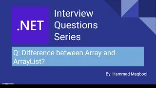 Array vs ArrayList in C NET When to use which one