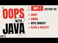 Lecture 5 Unit-1 Object Oriented Programming with Java Aktu OOPs With Java 4th sem BCS-403