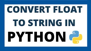 Convert float to string in python Float to String datatype conversion