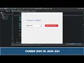 Java GUI Tutorial - Creating A Combo Box In Java GUI Using JComboBox Class