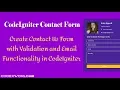 Create Contact Form in CodeIgniter with Email