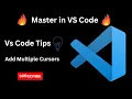 Master VS Code Add Multiple Cursors with Your Mouse for Lightning-Fast Editing VS Code Tips
