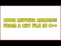 Code Review Reading from a CSV file in C
