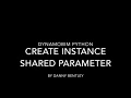 DynamoBIM Python Beginner s Guide how to create an instance shared parameter