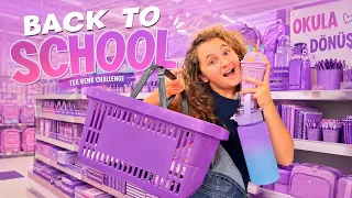 Tek Renk Kırtasiye Alışverişi Mor | Back To School 2026