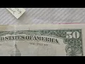 1990 50 Bill bleed through from the back Federal reserve from the front bleeds through to the back