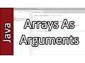 Arrays As Arguments - Java Programming Tutorial PC Mac 2015