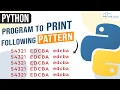 Python Program to Print Patterns Printing Patterns in Python Pattern Printing in Python