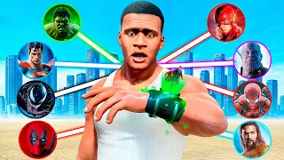 Me CONVIERTO en TODOS los SUPERHÉROES en GTA 5! (PELICULA)