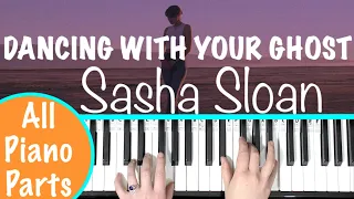 Download How to play DANCING WITH YOUR GHOST - Sasha Sloan Piano Tutorial (Chords Accompaniment) MP3