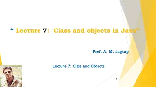 Lecture 7 Class and objects in Java