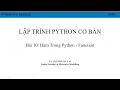 Lap Trinh Python Co Ban - Bai 10 Ham Trong Python