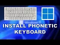 Install Phonetic Keyboard in Windows 11