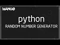 Python Tutorial Random Number Generator