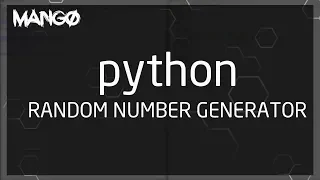 Python Tutorial Random Number Generator
