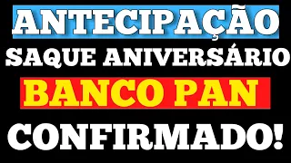 ANTECIPAÇÃO FGTS BANCO PAN CONFIRMADO! EMPRÉSTIMO DO FGTS PAN.