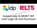 Easiest way to reset IDP login user ID and password
