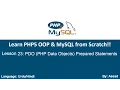 PHP OOP MySQLi Lesson 23 PDO Prepared Statements