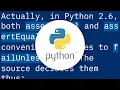 assertEquals vs assertEqual in python
