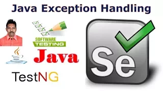 Selenium Tutorial For Beginners 14 Java For Selenium Exception Handling in Java G C Reddy