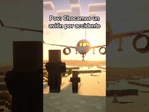 Cuando chocas un avión por accidente 💀 #shorts #minecraft