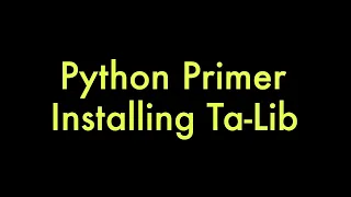 install talib